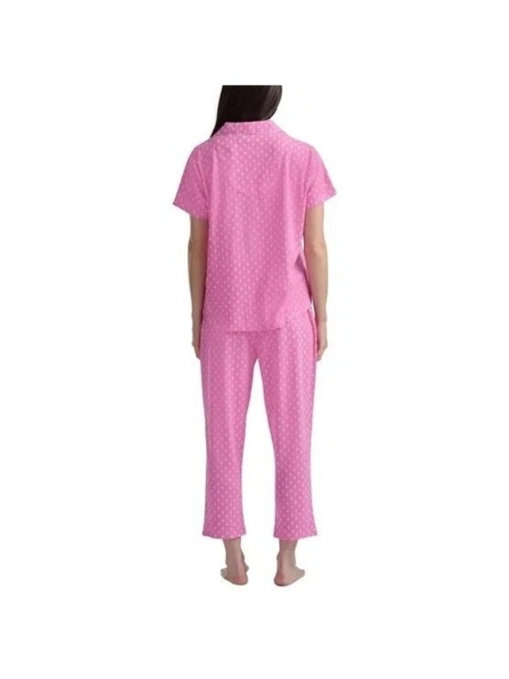 NWT Karen Neuburger Women's M Pajama Set Pink 2-Piece Cotton Blend H2125 - Picture 2 of 13